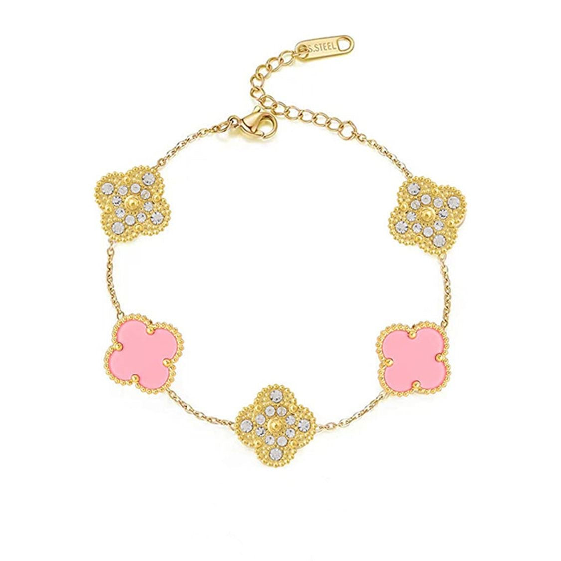 Shiny clover bracelet