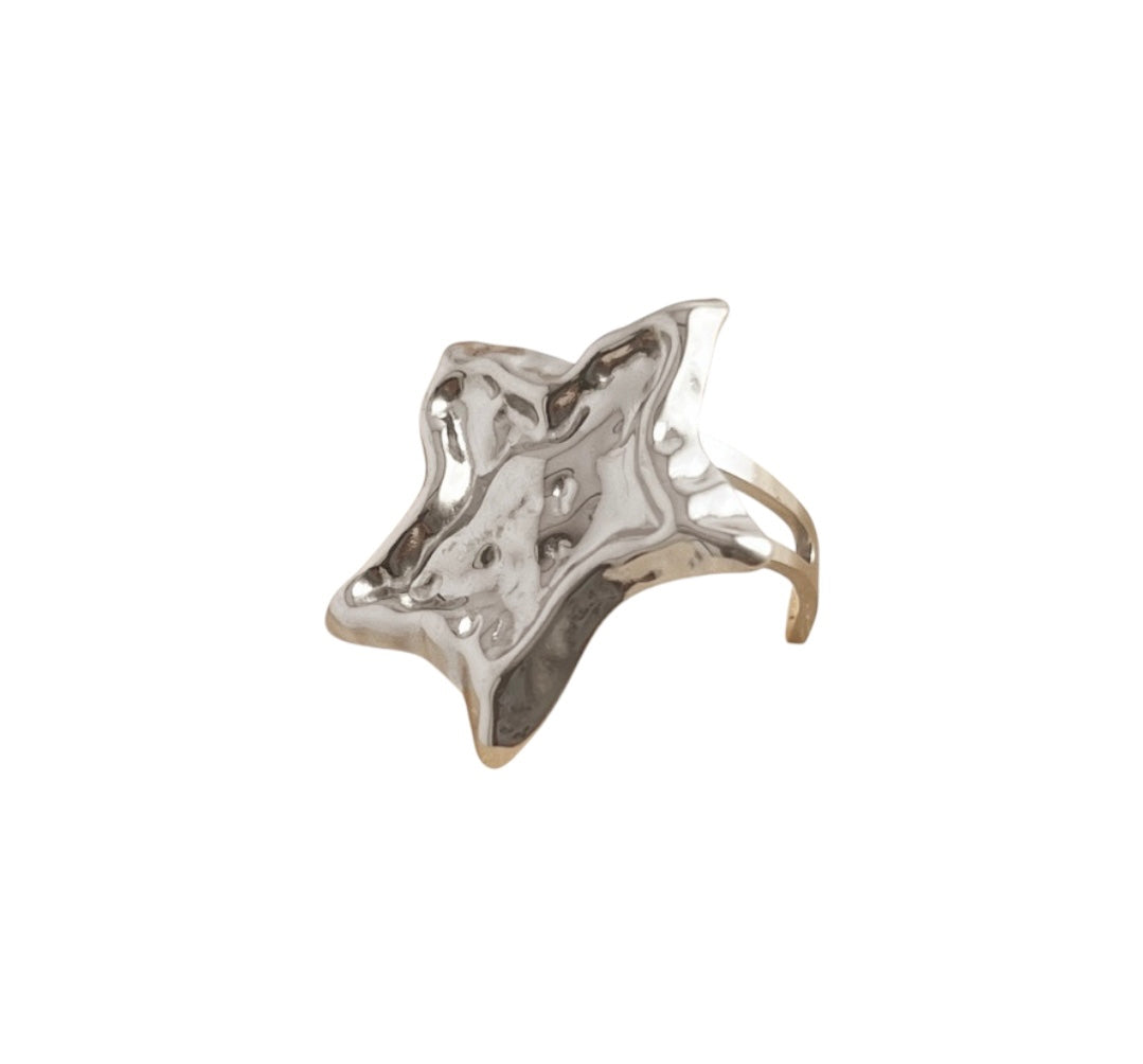 Chunky star ring- silver