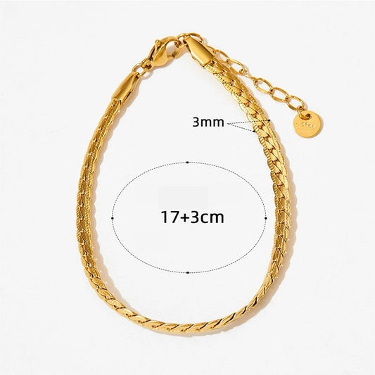 Baguette bracelet 3mm