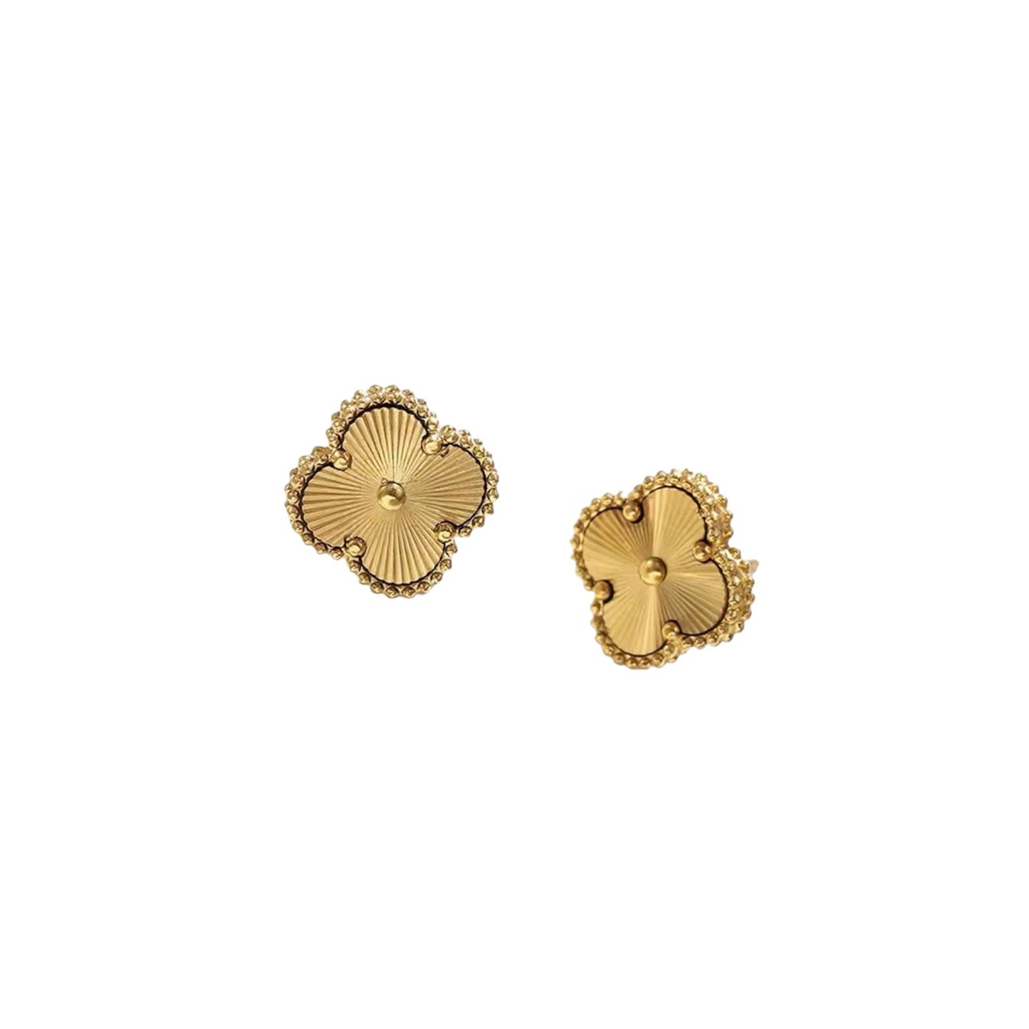 Gold clover earrings