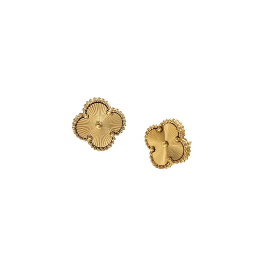 Gold clover earrings