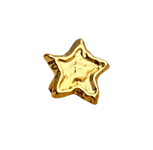 Chunky star ring - gold