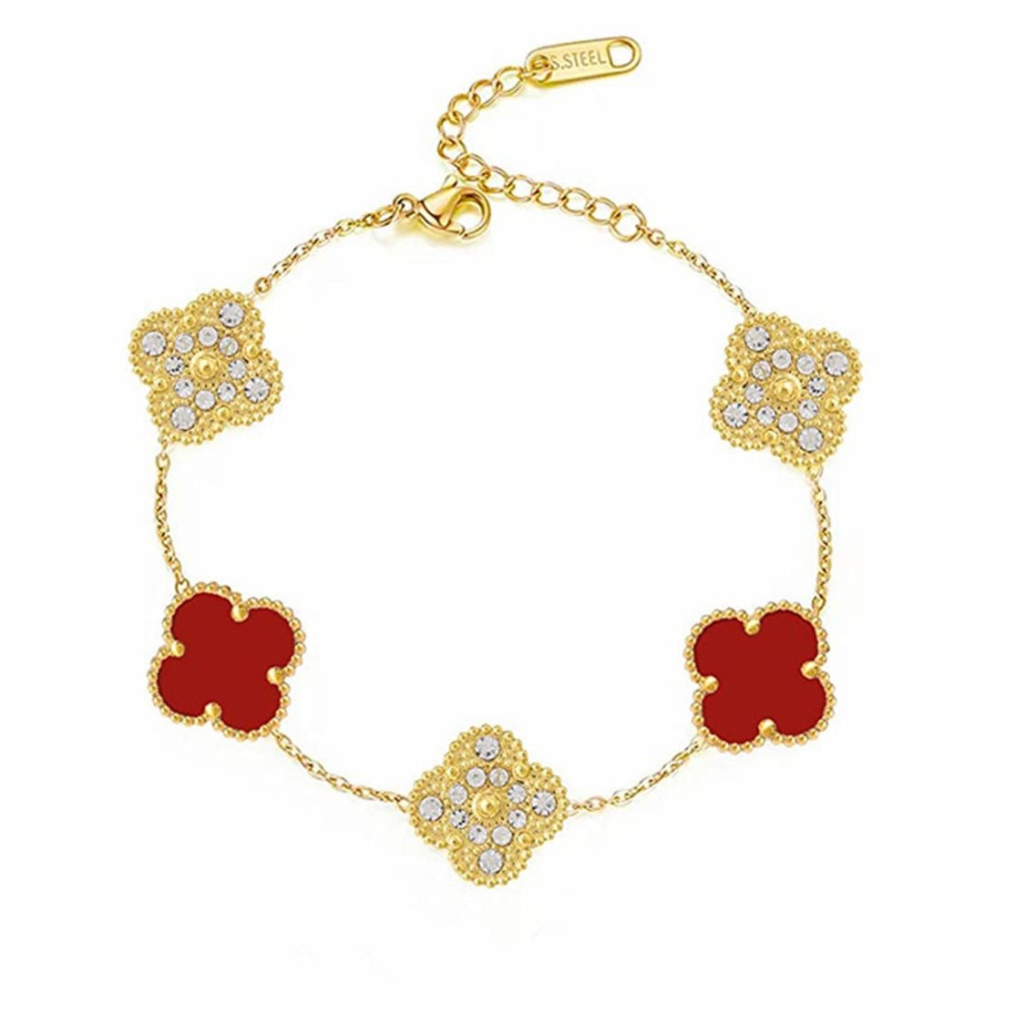 Shiny clover bracelet