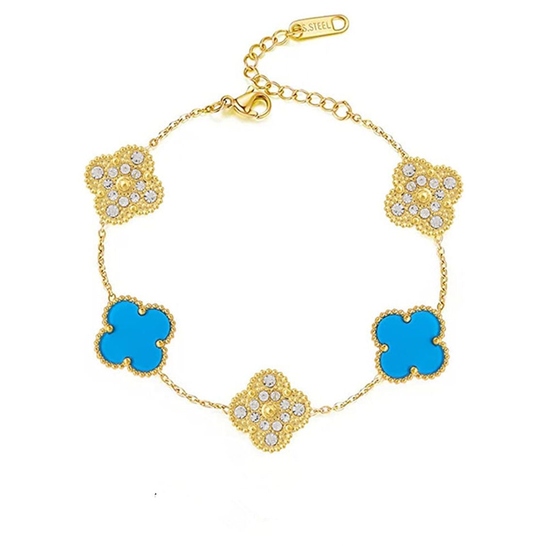 Shiny clover bracelet