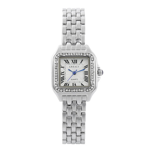 Diamond Vintage Silver Watch