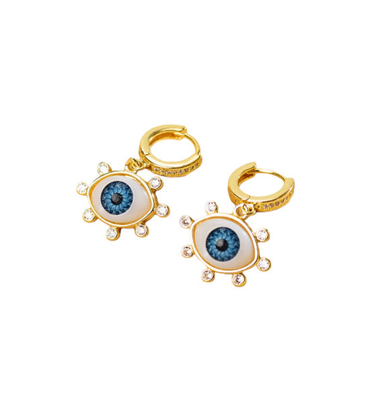 Evil eye earrings