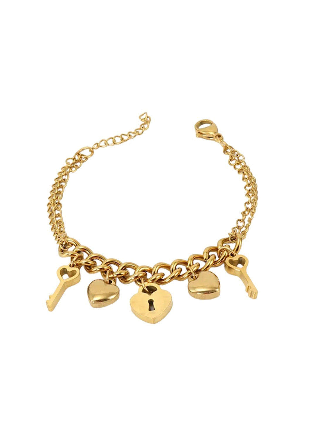 Locked heart bracelet