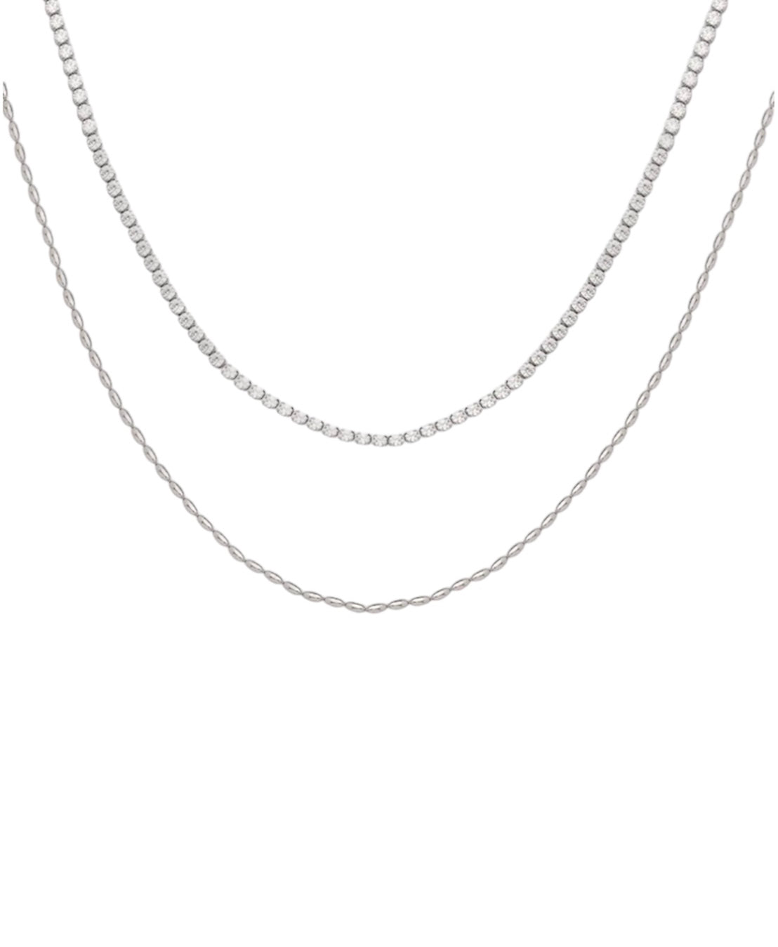 Silver double chain