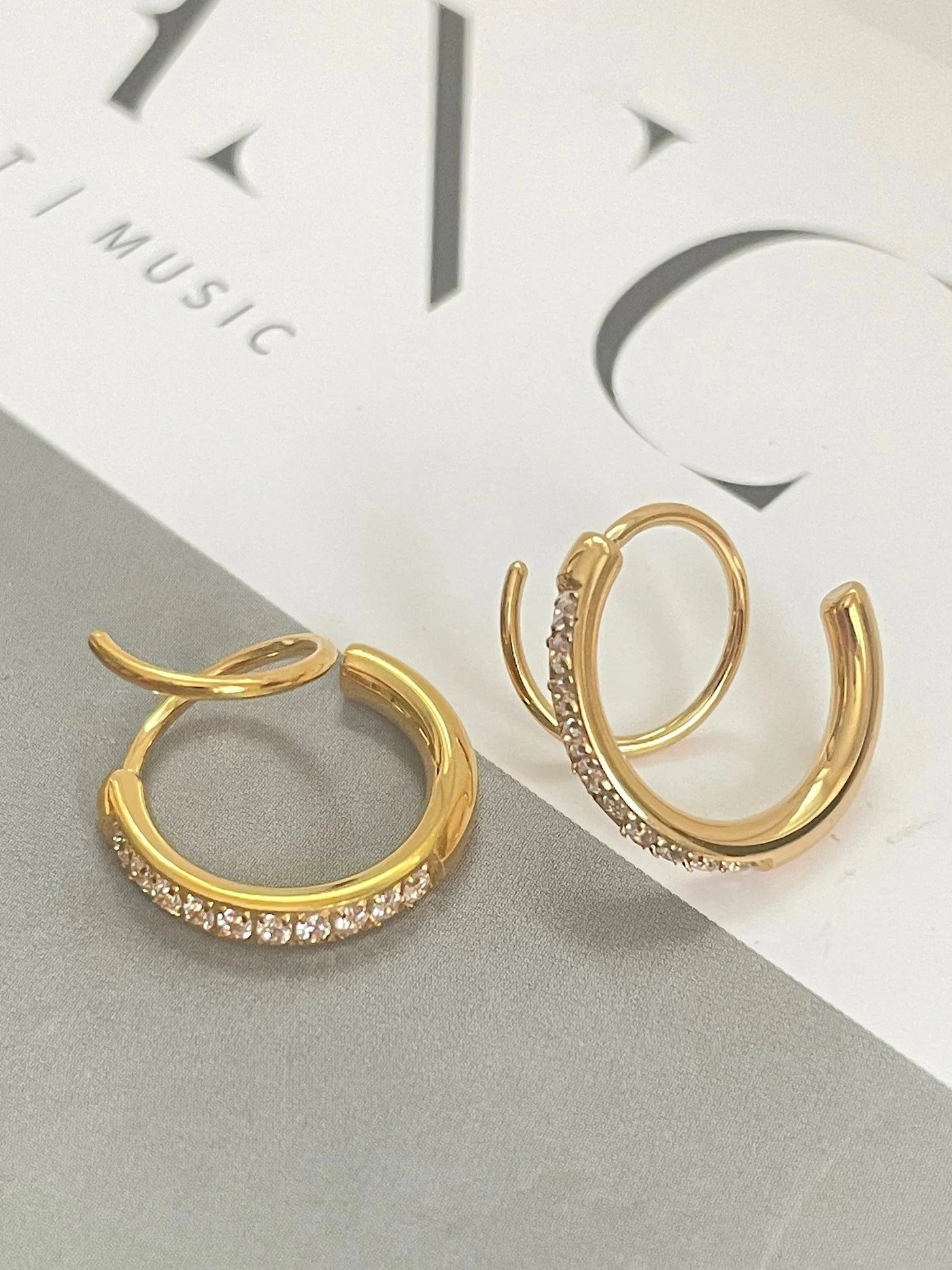 Double hoop earrings