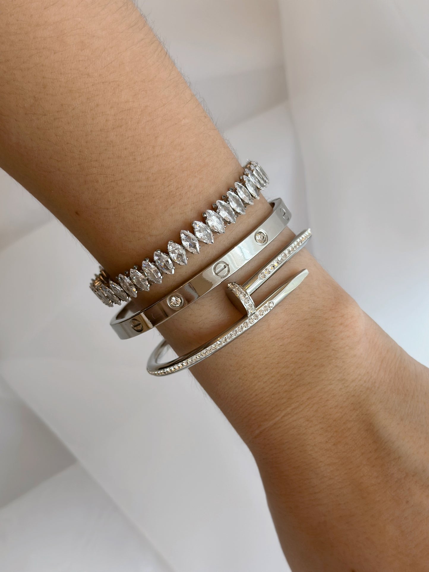 Silver clou bracelet