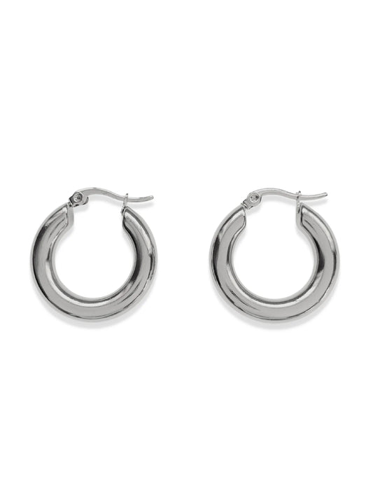 Silver classic hoops